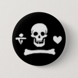 Pirate Skull 6 Cm Round Badge