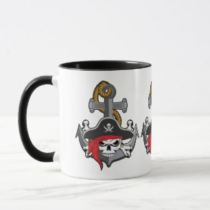 Pirate Skull Anchor Mug