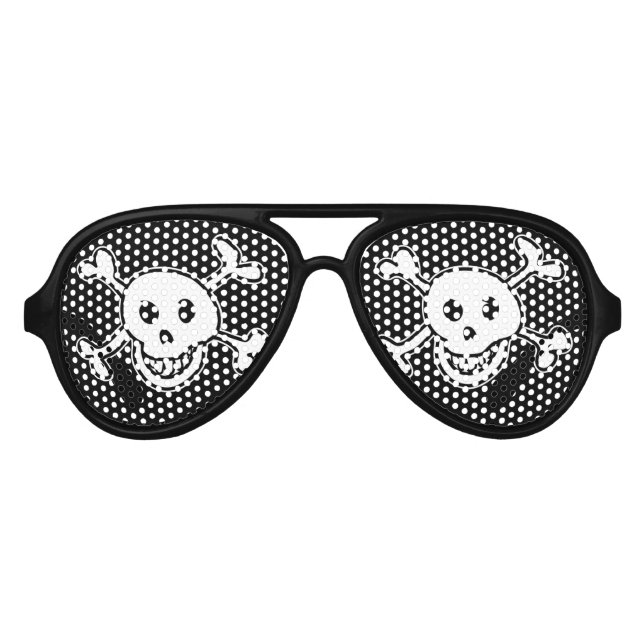 Pirate skull and bones party shades (Front)