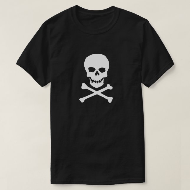 Pirate Skull and Bones T-Shirt (Design Front)