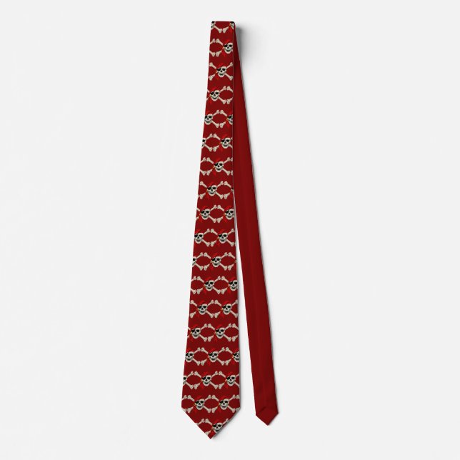 Pirate Skull and Bones Tie (Front)