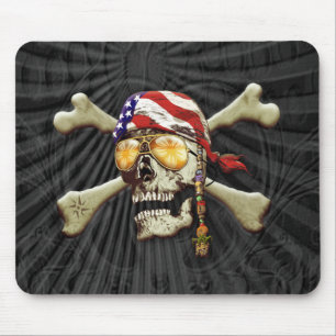 Pirate Skull and Cross Bones Mouse Mat