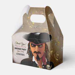 Pirate Skull and Crossbones Boy Birthday Party Favour Box