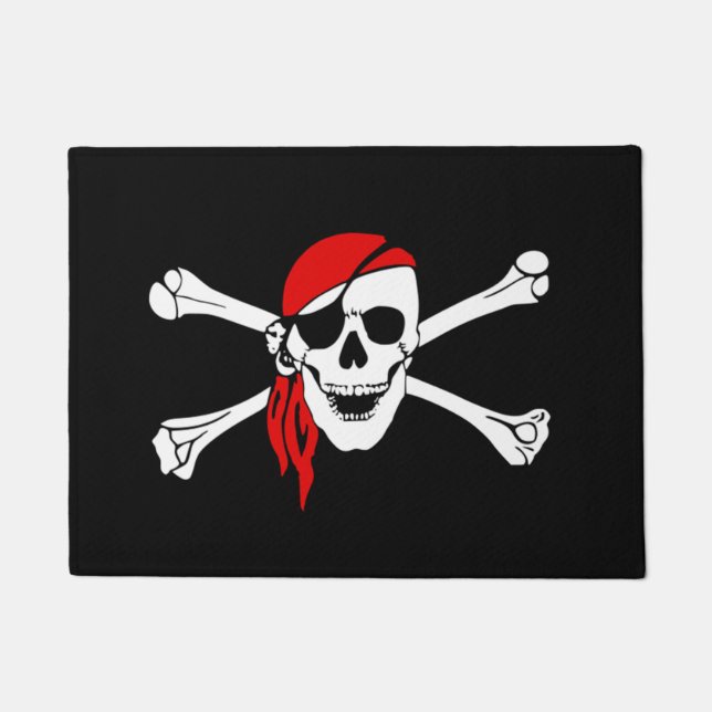 Pirate skull and crossbones doormat (Front)