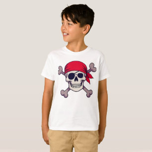 Pirate Skull and Crossbones Illustration Arr T-Shirt