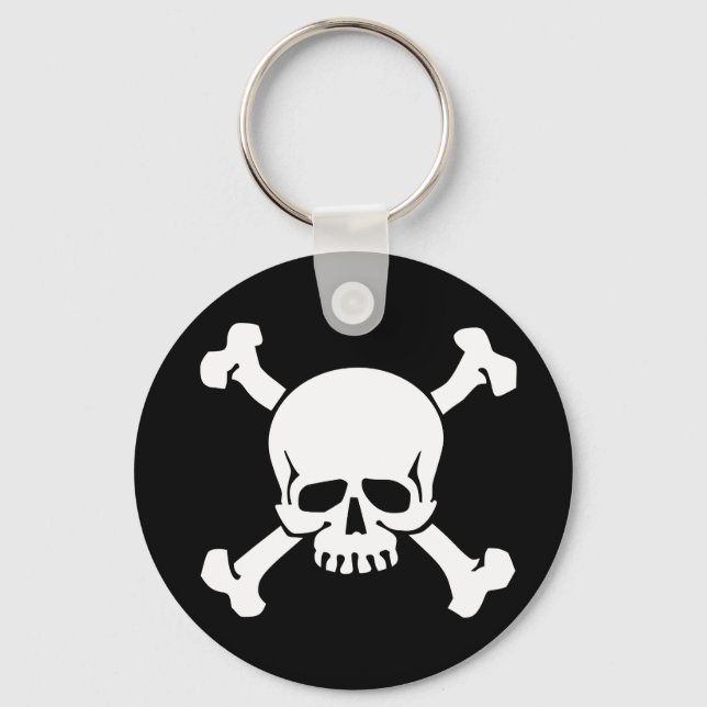 Pirate Skull and Crossbones Key Ring (Front)