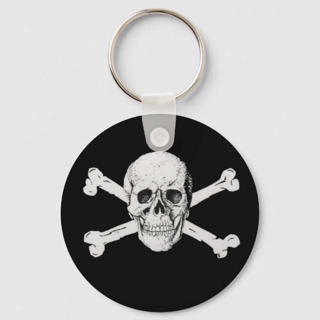 Pirate Skull and Crossbones Key Ring (Front)