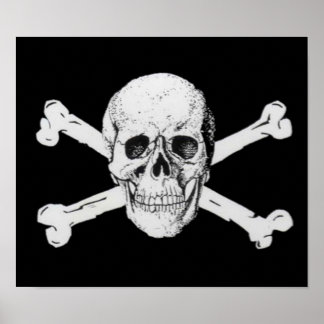 Pirate Skull and Crossbones Poster