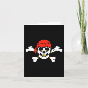 Pirate Skull And Crossbones Skeleton Halloween For Card