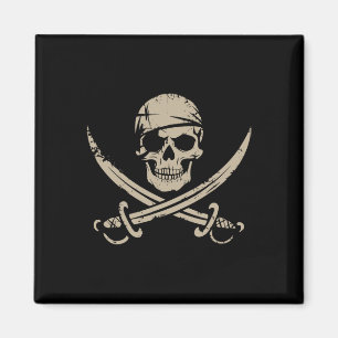 Pirate Skull And Crossbones Skeleton Halloween For Magnet
