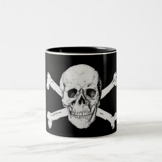 Pirate Skull and Crossbones Two-Tone Coffee Mug