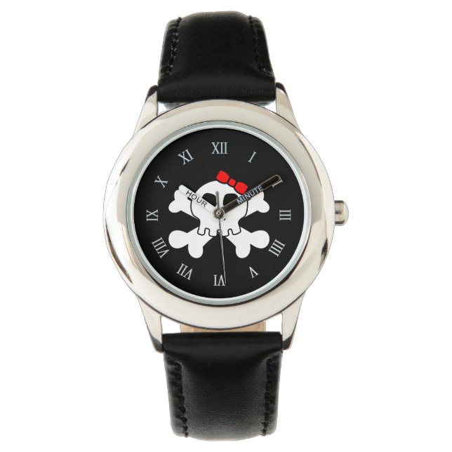 Pirate Skull and Crossed Cutlasses Creepy Art Watch (Front)