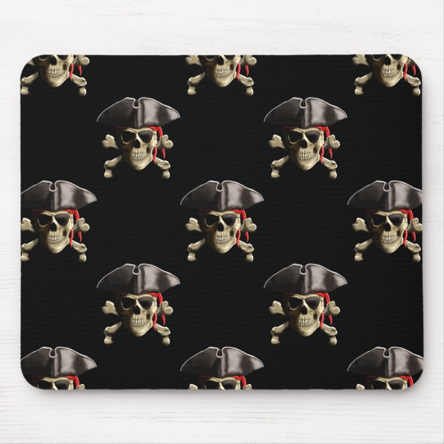 Pirate Skull And Hat Mouse Mat (Front)