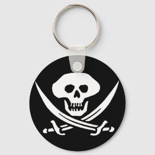 Pirate Skull and Swords Key Ring