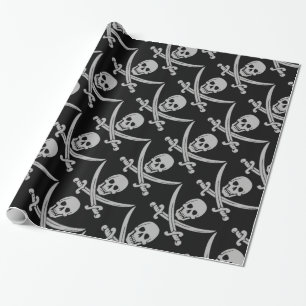 Pirate Skull and Swords Wrapping Paper