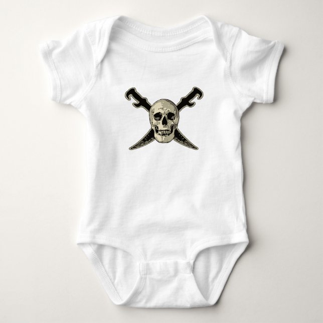 Pirate (Skull) - Baby Jersey Bodysuit (Front)
