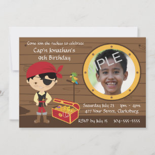 Pirate Skull Birthday Photo Template