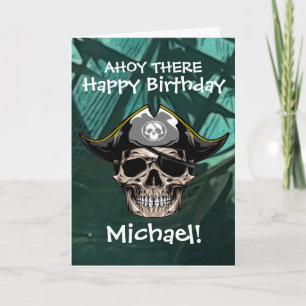 Pirate Skull Captain Jack Card