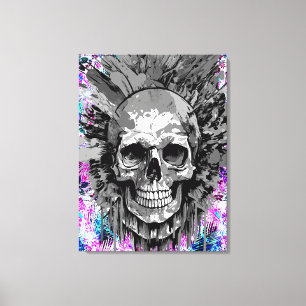 Pirate Skull - Colourful Skull Canvas Print