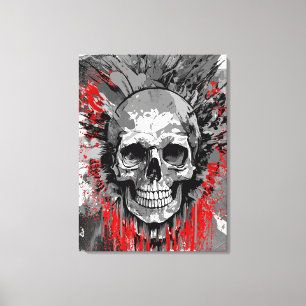 Pirate Skull - Colourful Skull Canvas Print