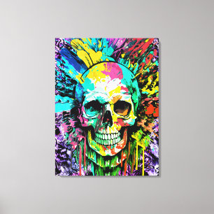 Pirate Skull - Colourful Skull Canvas Print