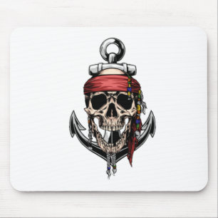 Pirate Skull Cross Bones Anchor Mouse Mat
