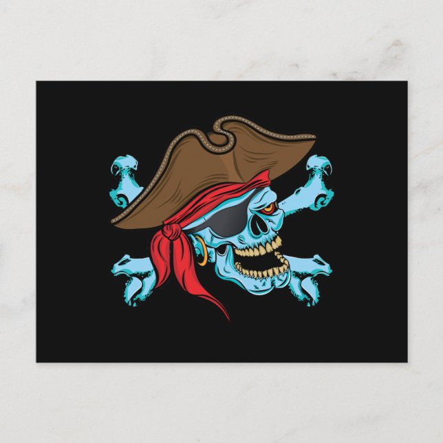 Pirate Skull & Crossbone Postcard (Front)