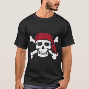  Pirate Skull  Crossbones Men Women Halloween Boy  T-Shirt
