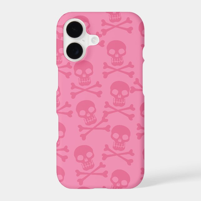 Pirate Skull Crossbones Pattern Pink (Back)
