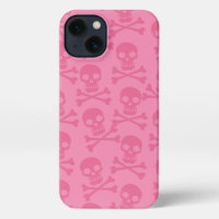 Pirate Skull Crossbones Pattern Pink