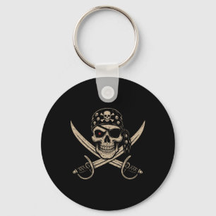 Pirate Skull Crossbones Skeleton Halloween For Men Key Ring