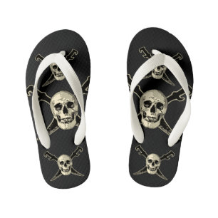 Pirate (Skull) - Custom Flip Flops, Kids Kid's Flip Flops