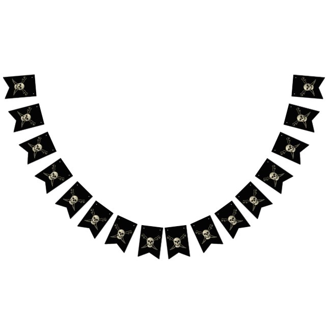 Pirate (Skull) - Custom Swallowtail Party Bunting (All)