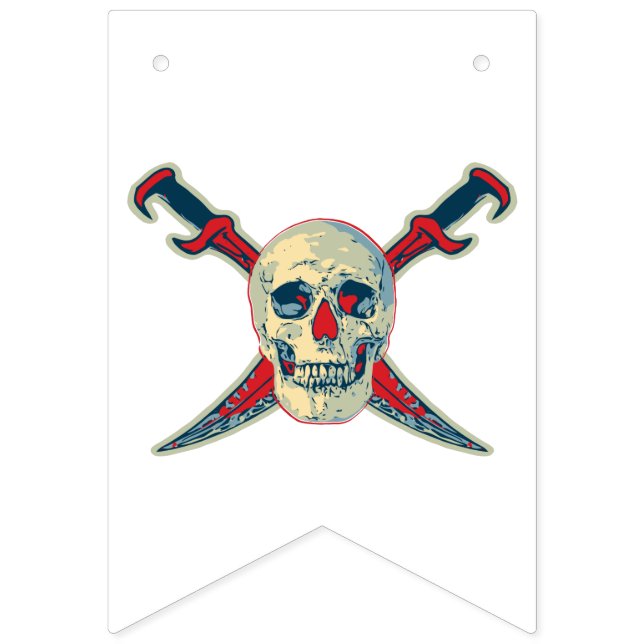 Pirate (Skull) - Custom Swallowtail Party Bunting Bunting (Sixteenth Flag)