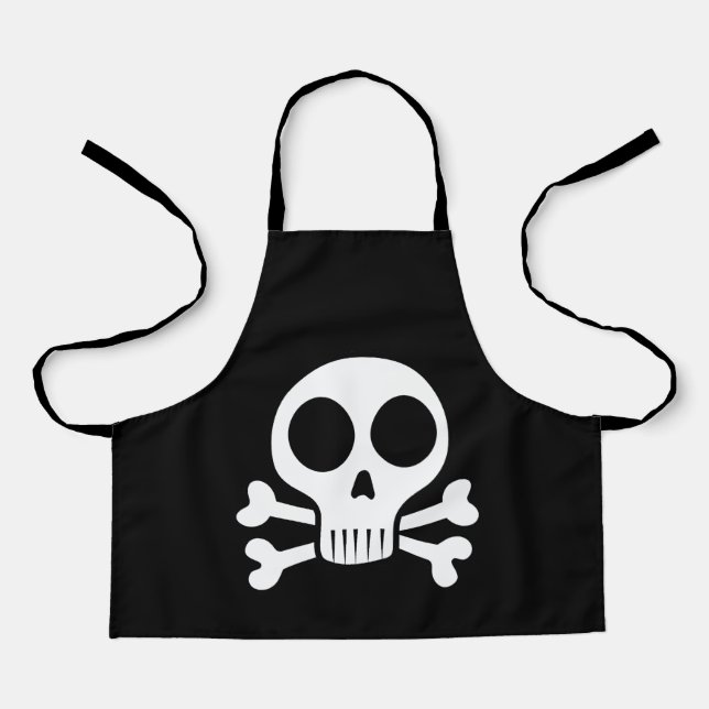 Pirate Skull Design Apron (Front)