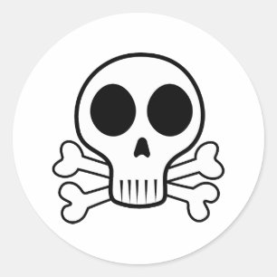 Pirate Skull Design Classic Round Sticker