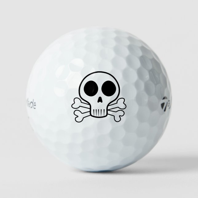 Pirate Skull Design Golf Balls (Front)