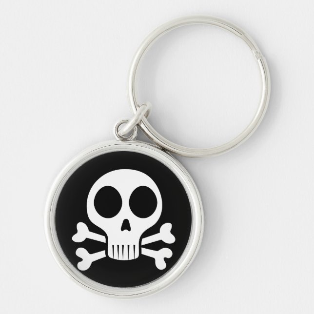 Pirate Skull Design Key Ring (Front)