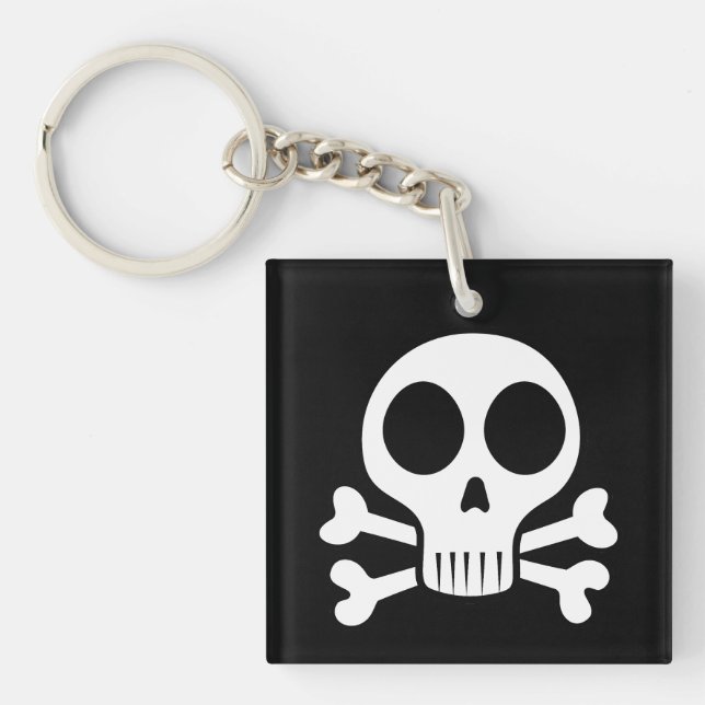 Pirate Skull Design Key Ring (Front)