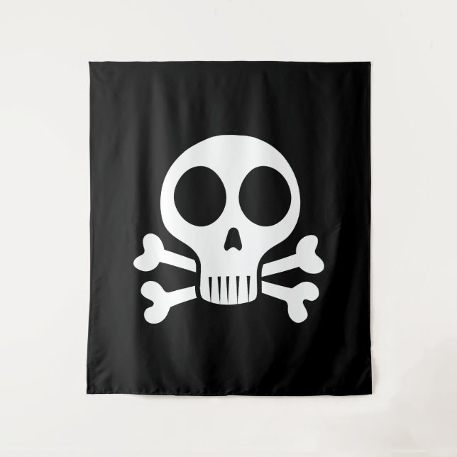 Pirate Skull Design Tapestry (Front)