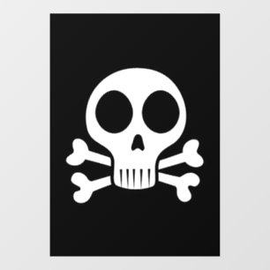 Pirate Skull Design Window Cling