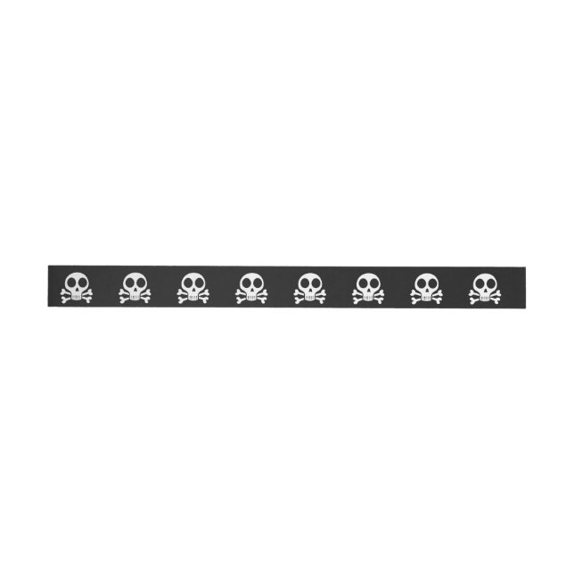 Pirate Skull Design Wrap Around Label (Individual)