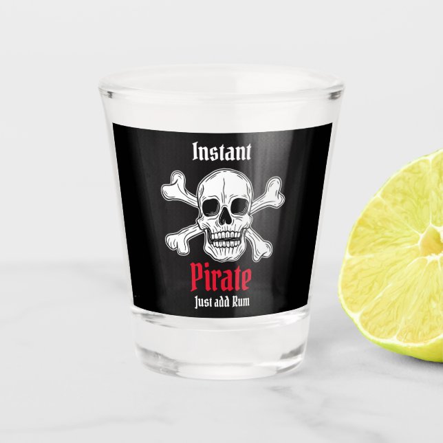 Pirate Skull flask Shot Glass (Front)