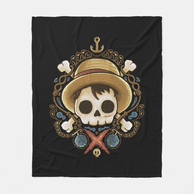 Pirate Skull Fleece Blanket (Front)