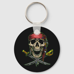 Pirate Skull Ghost Ocean Ship Keychain