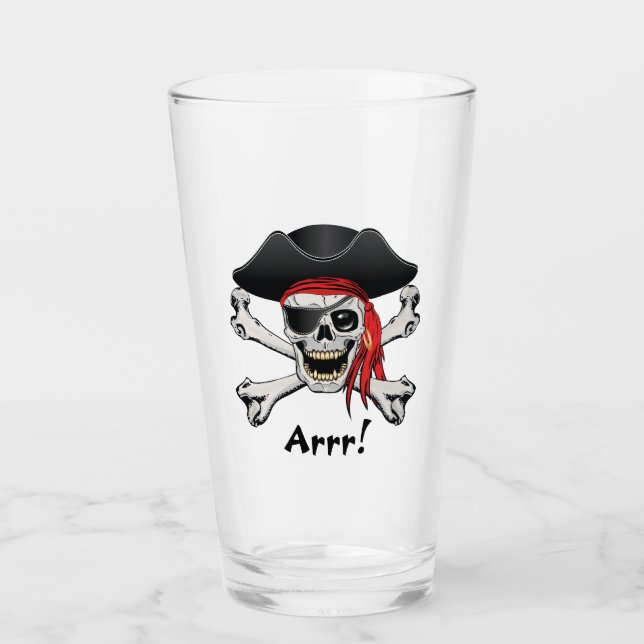 Pirate Skull Glass (Front)