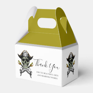 Pirate Skull Gold Treasure Favour Box