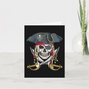 Pirate Skull Halloween Little Boys Girls Kids Teen Card