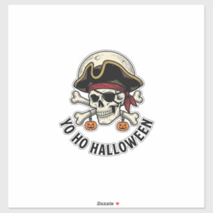 Pirate Skull Halloween Vintage Engraving White Shi
