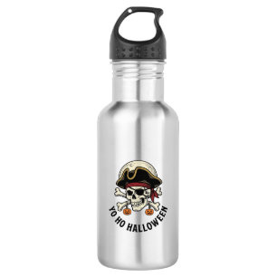 Pirate Skull Halloween Vintage Engraving White Shi 532 Ml Water Bottle